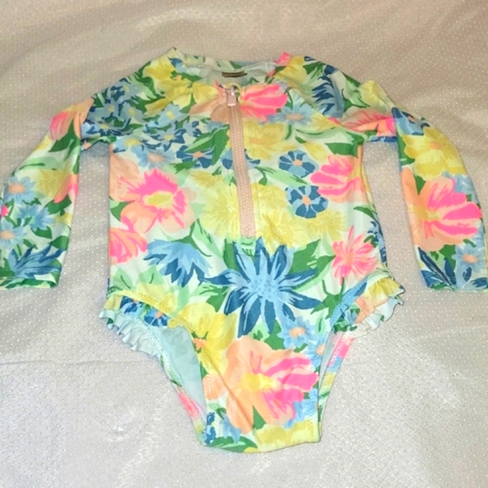 Old Navy Kids Floral Swim One Piece - Multicolor